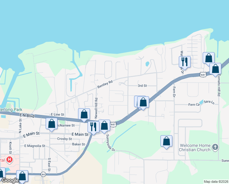 map of restaurants, bars, coffee shops, grocery stores, and more near 1446 Fernery Lane in Leesburg