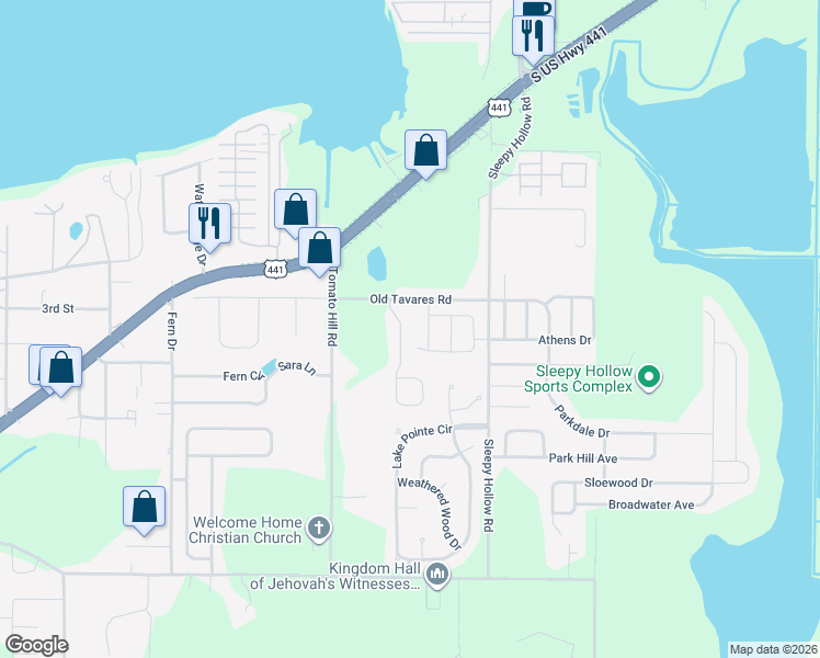 map of restaurants, bars, coffee shops, grocery stores, and more near 216 Crestrun Loop in Leesburg