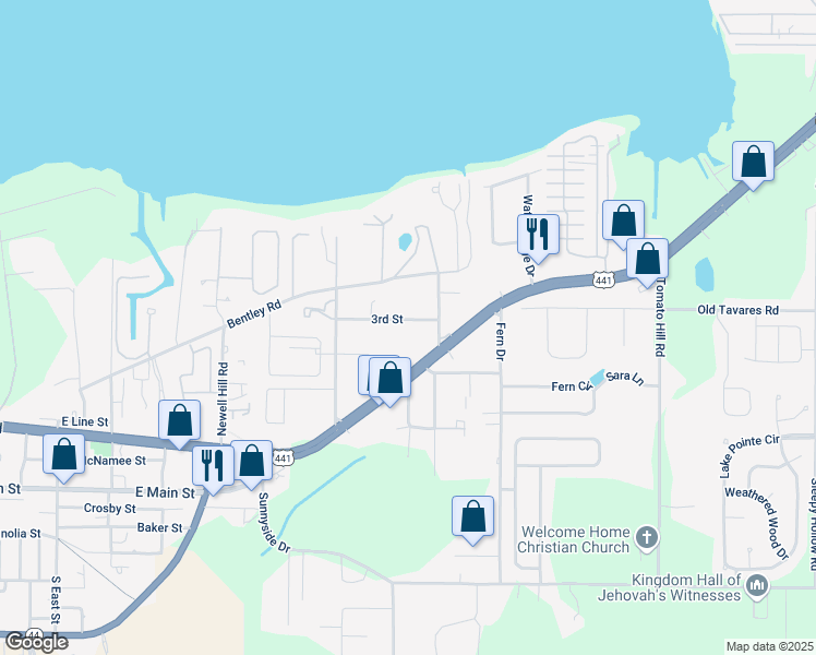 map of restaurants, bars, coffee shops, grocery stores, and more near 1610 2nd Street in Leesburg