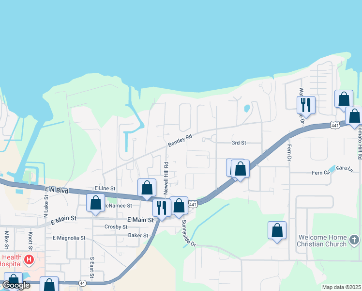 map of restaurants, bars, coffee shops, grocery stores, and more near 500 Newell Hill Road in Leesburg