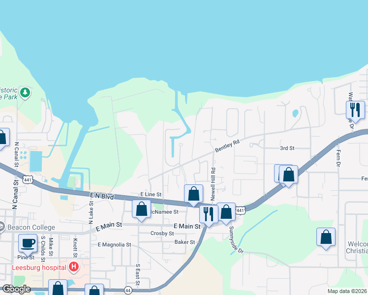 map of restaurants, bars, coffee shops, grocery stores, and more near 615 Yorktown Drive in Leesburg