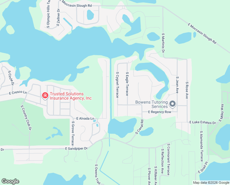 map of restaurants, bars, coffee shops, grocery stores, and more near 3072 South Cygnet Terrace in Inverness