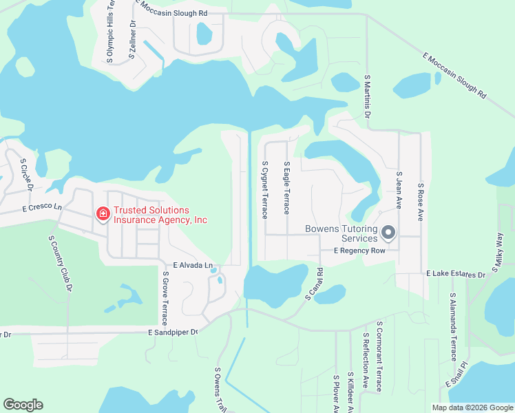 map of restaurants, bars, coffee shops, grocery stores, and more near 3054 South Cygnet Terrace in Inverness