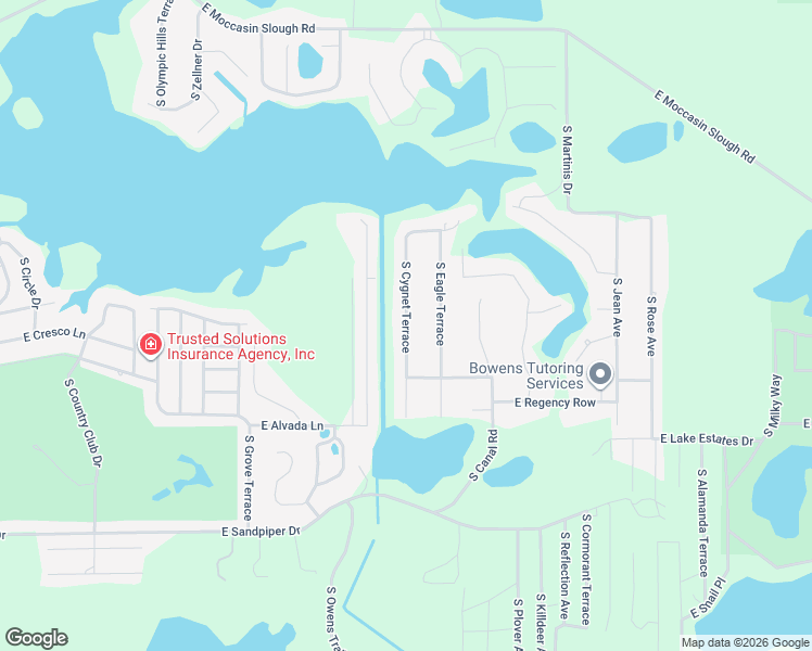 map of restaurants, bars, coffee shops, grocery stores, and more near 3054 South Cygnet Terrace in Inverness