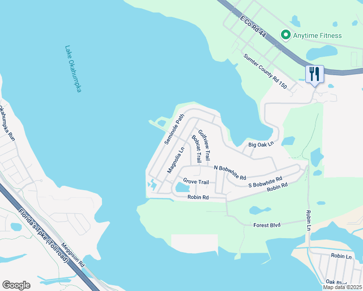 map of restaurants, bars, coffee shops, grocery stores, and more near 18 Magnolia Lane in Wildwood
