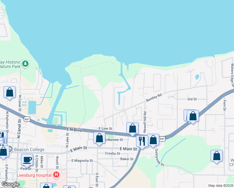 map of restaurants, bars, coffee shops, grocery stores, and more near 6 Weston Road in Leesburg