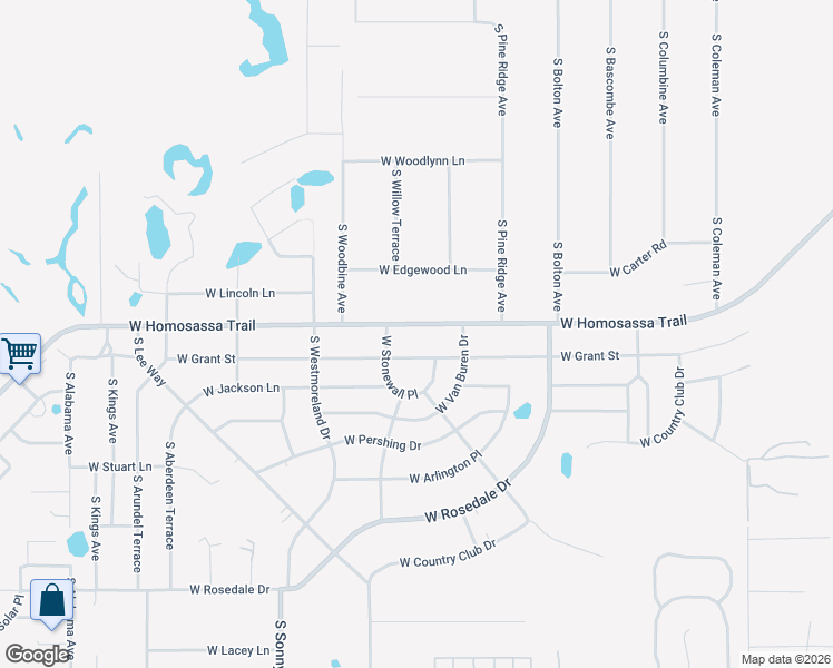 map of restaurants, bars, coffee shops, grocery stores, and more near 6760 West Homosassa Trail in Homosassa