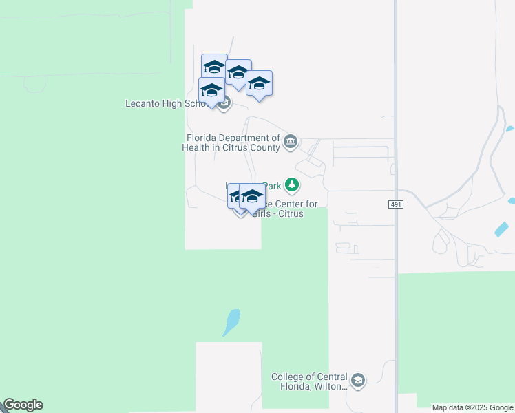 map of restaurants, bars, coffee shops, grocery stores, and more near 3800 West Educational Path in Lecanto
