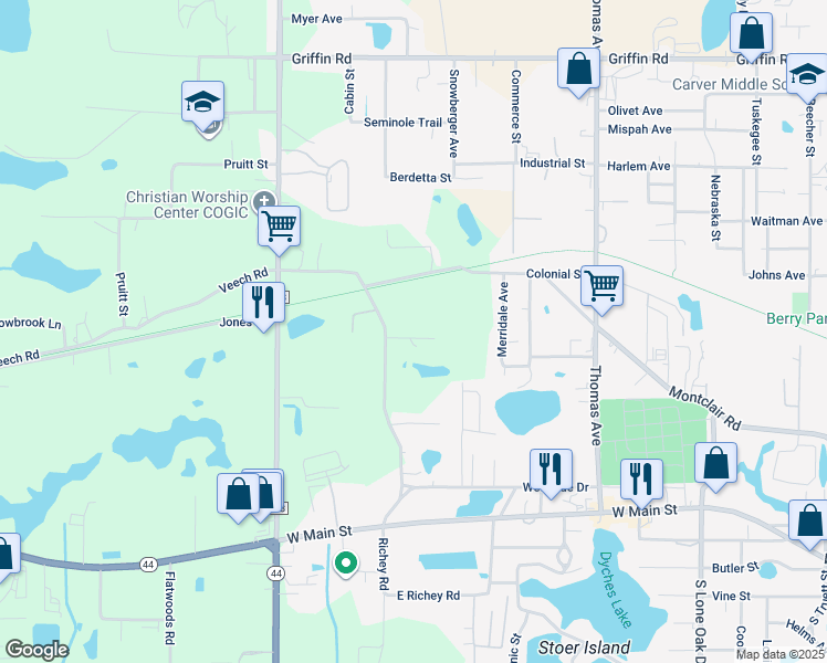 map of restaurants, bars, coffee shops, grocery stores, and more near 2722 Gregory Road in Leesburg