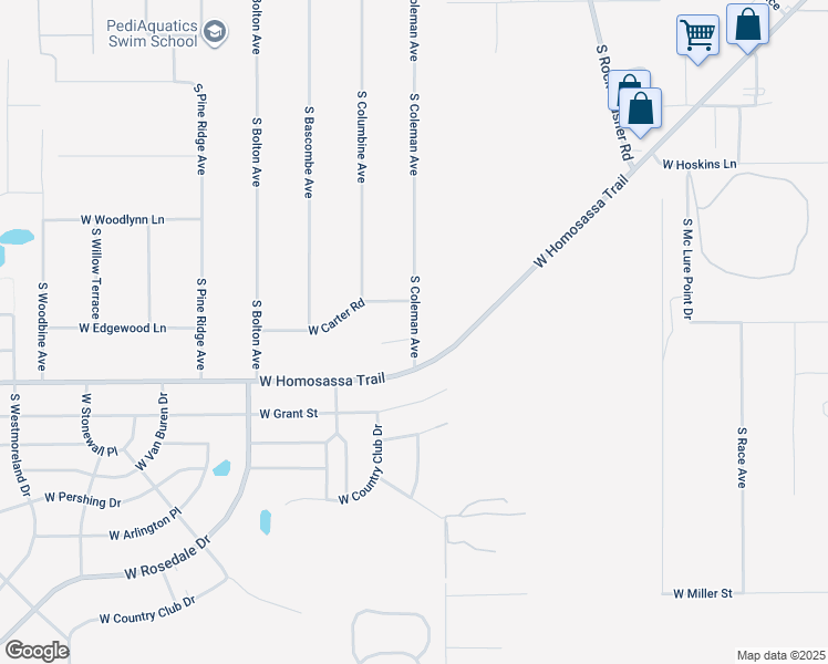 map of restaurants, bars, coffee shops, grocery stores, and more near 2910 South Coleman Avenue in Homosassa