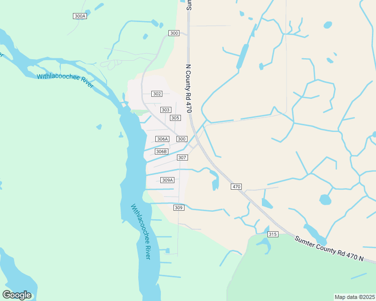 map of restaurants, bars, coffee shops, grocery stores, and more near 4480 County Road 307 in Lake Panasoffkee