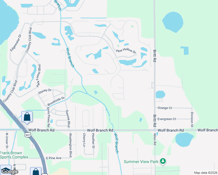 map of restaurants, bars, coffee shops, grocery stores, and more near 1026 Saint Ives Court in Mount Dora
