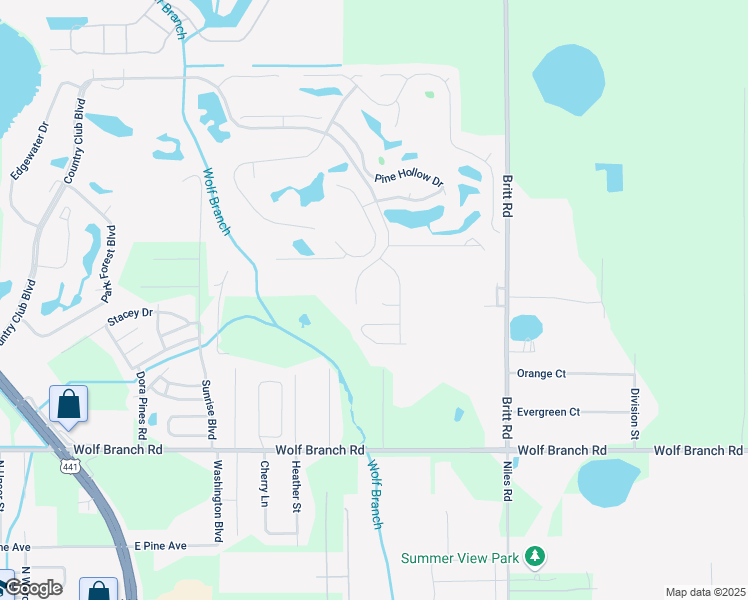 map of restaurants, bars, coffee shops, grocery stores, and more near 9014 Heathland Court in Mount Dora