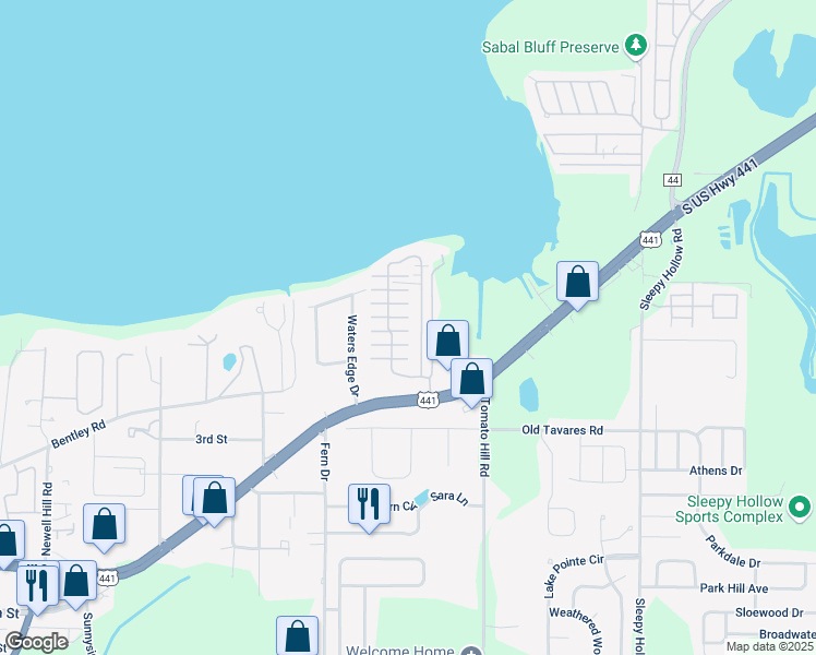 map of restaurants, bars, coffee shops, grocery stores, and more near 827 Mark Road in Leesburg