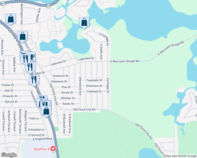 map of restaurants, bars, coffee shops, grocery stores, and more near 806 Sinclair Terrace in Inverness