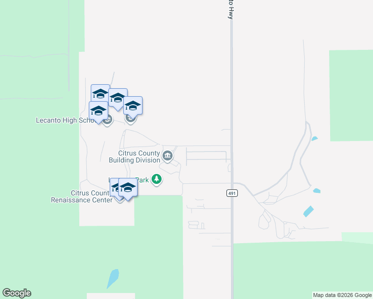 map of restaurants, bars, coffee shops, grocery stores, and more near 3481 West Susan Lane in Lecanto