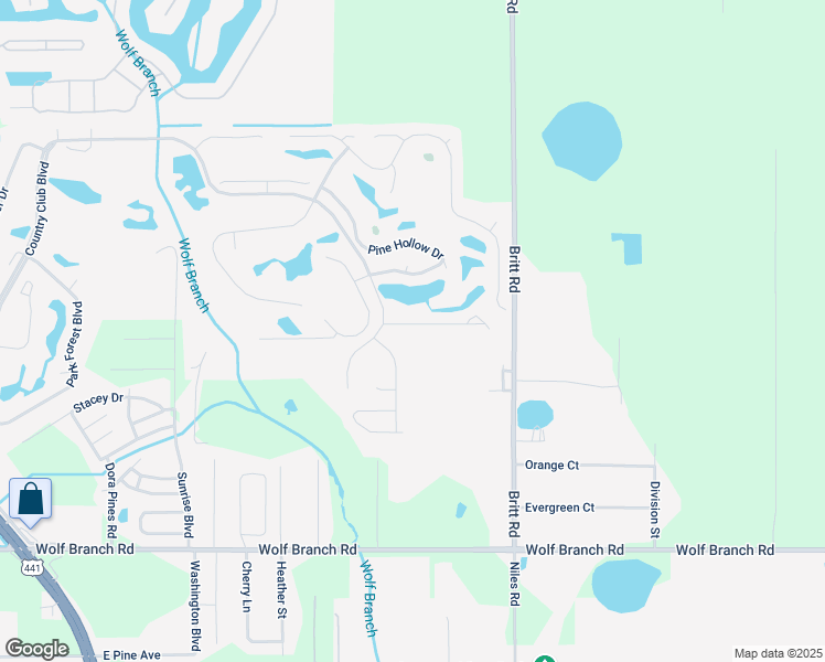 map of restaurants, bars, coffee shops, grocery stores, and more near 8012 Saint James Way in Mount Dora