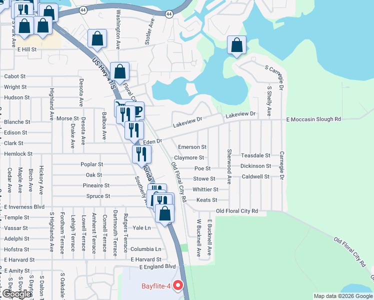 map of restaurants, bars, coffee shops, grocery stores, and more near 1304 Claymore Street in Inverness