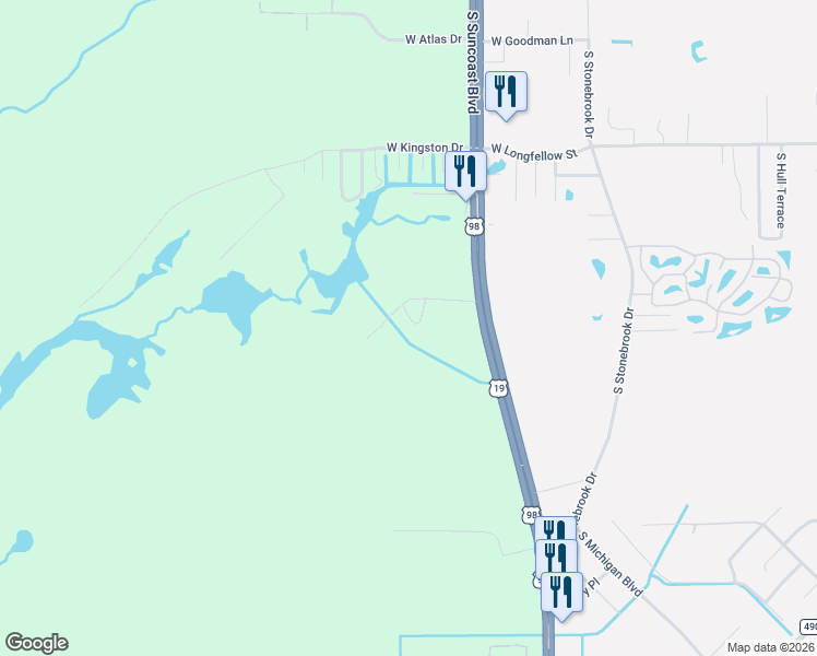 map of restaurants, bars, coffee shops, grocery stores, and more near 8936 W White Dogwood Dr in Homosassa