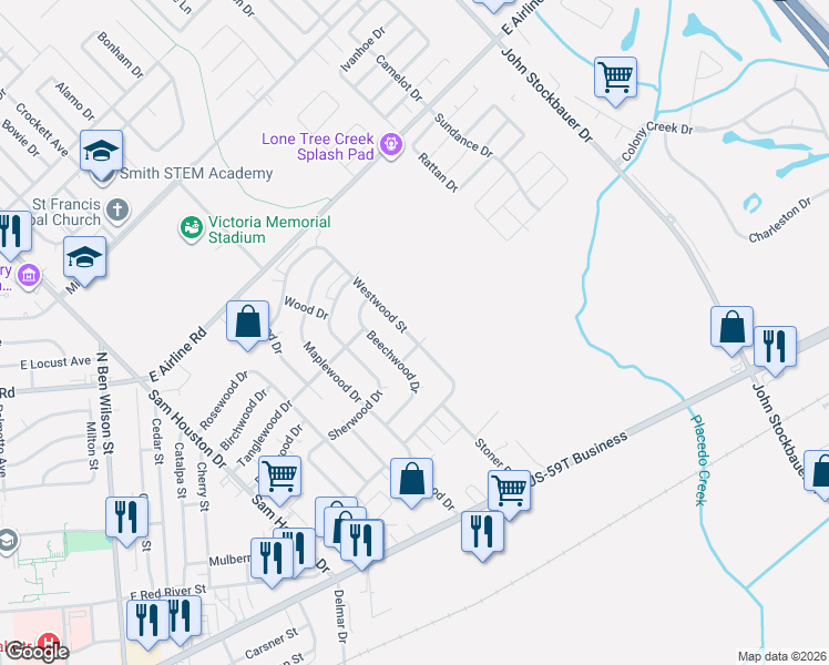 map of restaurants, bars, coffee shops, grocery stores, and more near 910 Westwood Street in Victoria