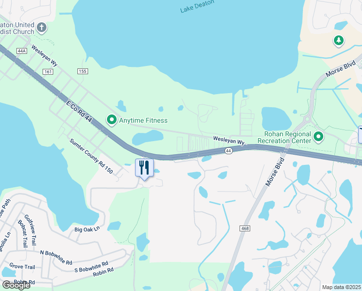 map of restaurants, bars, coffee shops, grocery stores, and more near 7246 Florida 44 in Wildwood