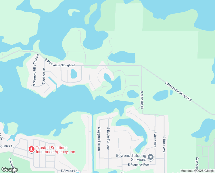 map of restaurants, bars, coffee shops, grocery stores, and more near 2555 South Bali Point in Inverness