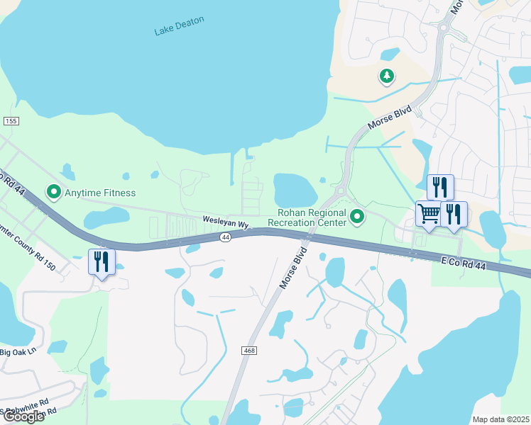 map of restaurants, bars, coffee shops, grocery stores, and more near 4771 Northeast 76th Way in Wildwood
