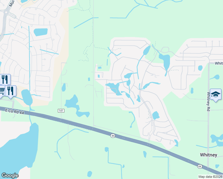 map of restaurants, bars, coffee shops, grocery stores, and more near 32745 Westwood Loop in Leesburg