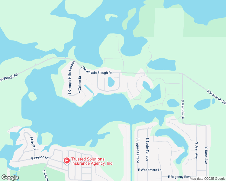 map of restaurants, bars, coffee shops, grocery stores, and more near 9300 East Windwood Loop in Inverness