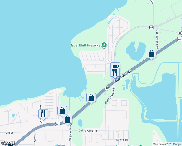 map of restaurants, bars, coffee shops, grocery stores, and more near 7320 Marlo Road in Leesburg