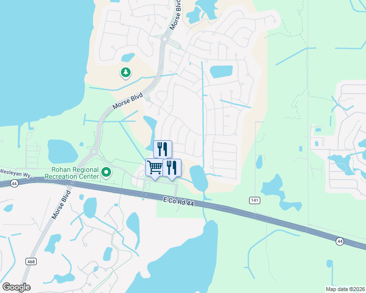 map of restaurants, bars, coffee shops, grocery stores, and more near 626 Coronaca Court in The Villages