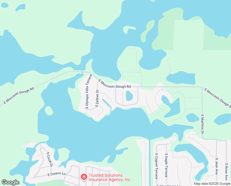 map of restaurants, bars, coffee shops, grocery stores, and more near 9200 East Windwood Loop in Inverness