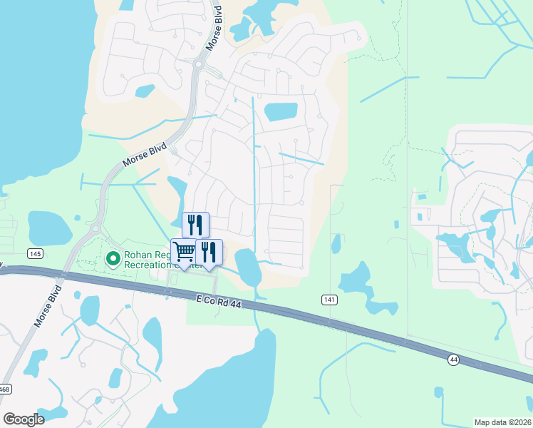map of restaurants, bars, coffee shops, grocery stores, and more near 4593 Tuscaloosa Path in The Villages