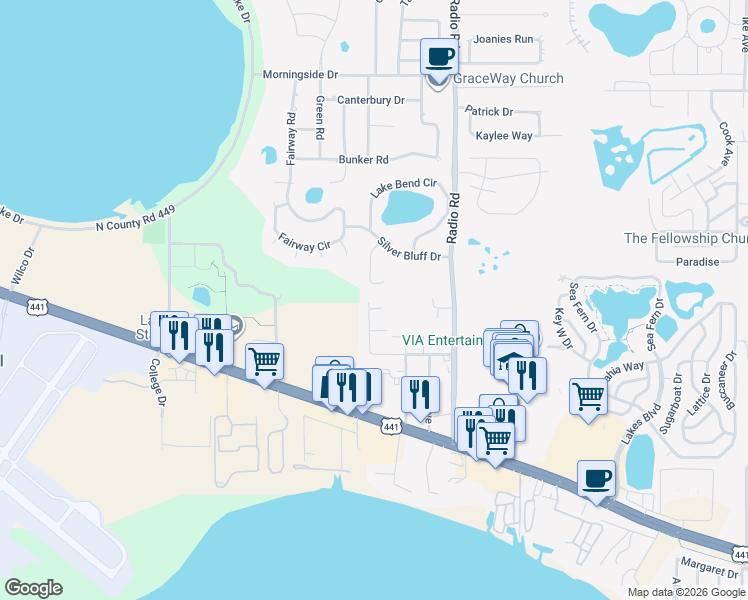 map of restaurants, bars, coffee shops, grocery stores, and more near 10023 Carole Place in Leesburg