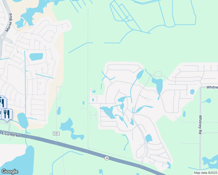map of restaurants, bars, coffee shops, grocery stores, and more near 308 Grand Vista Trail in Leesburg