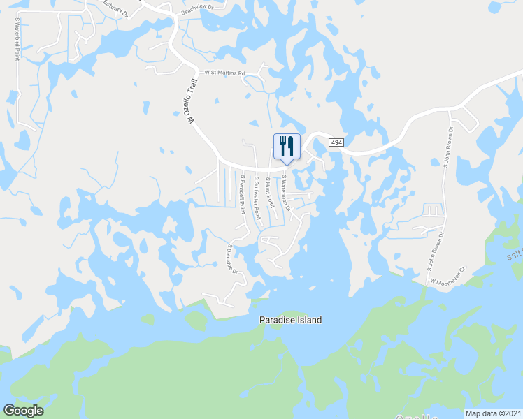 map of restaurants, bars, coffee shops, grocery stores, and more near 2235 South Gulfwater Point in Crystal River