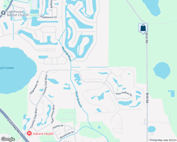map of restaurants, bars, coffee shops, grocery stores, and more near 3022 Andover Court in Mount Dora
