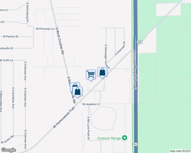 map of restaurants, bars, coffee shops, grocery stores, and more near 5355 West Customer Court in Lecanto