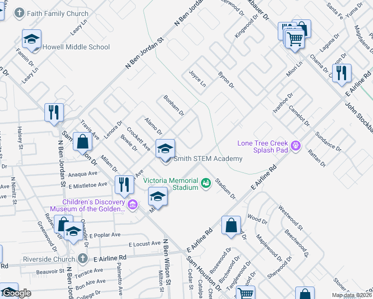 map of restaurants, bars, coffee shops, grocery stores, and more near 111 Avalon Drive in Victoria