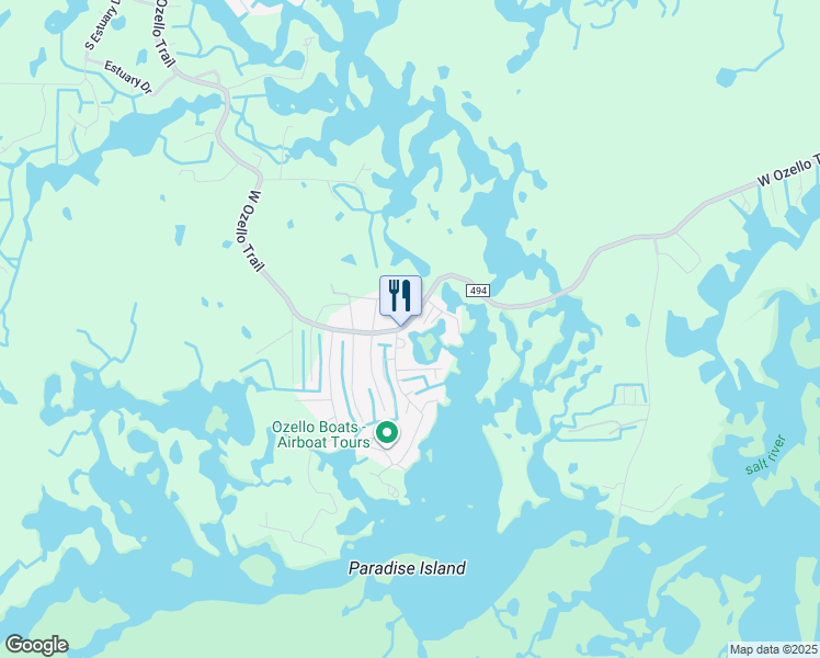 map of restaurants, bars, coffee shops, grocery stores, and more near 14035 West Ozello Trail in Crystal River