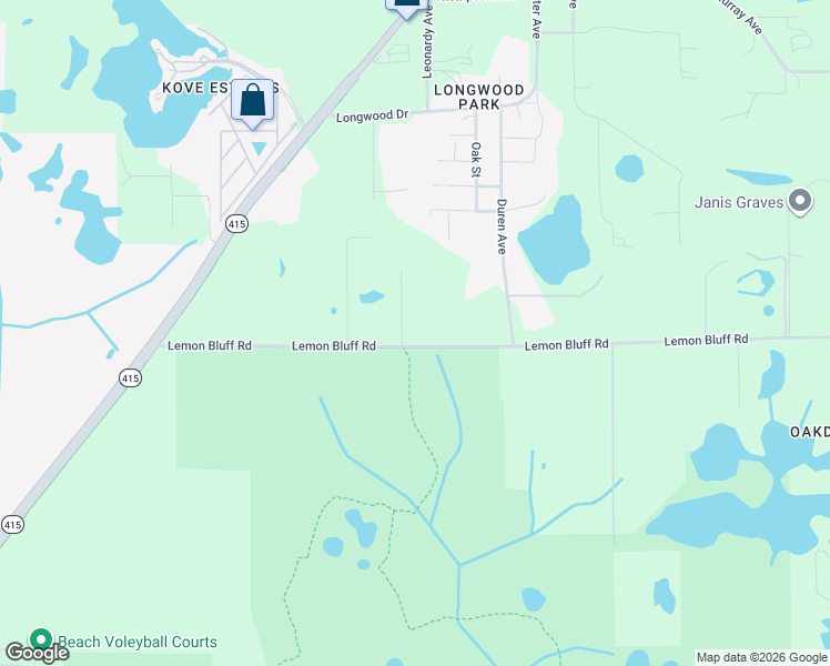 map of restaurants, bars, coffee shops, grocery stores, and more near 280 Lemon Bluff Road in Osteen