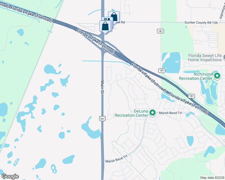 map of restaurants, bars, coffee shops, grocery stores, and more near Main Street in Wildwood
