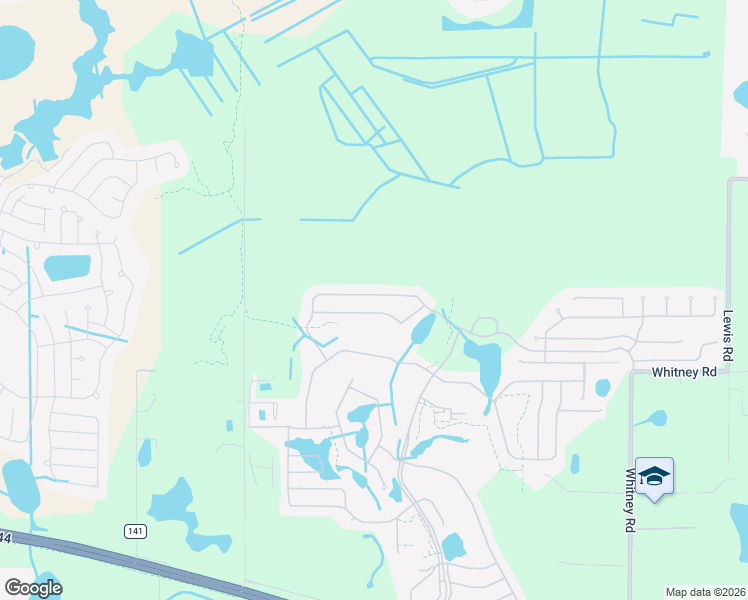 map of restaurants, bars, coffee shops, grocery stores, and more near 33408 Pennbrooke Parkway in Leesburg