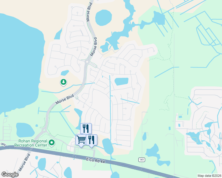 map of restaurants, bars, coffee shops, grocery stores, and more near 583 Wheelock Street in The Villages