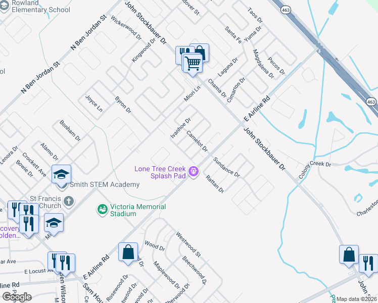 map of restaurants, bars, coffee shops, grocery stores, and more near 200 Ivanhoe Drive in Victoria