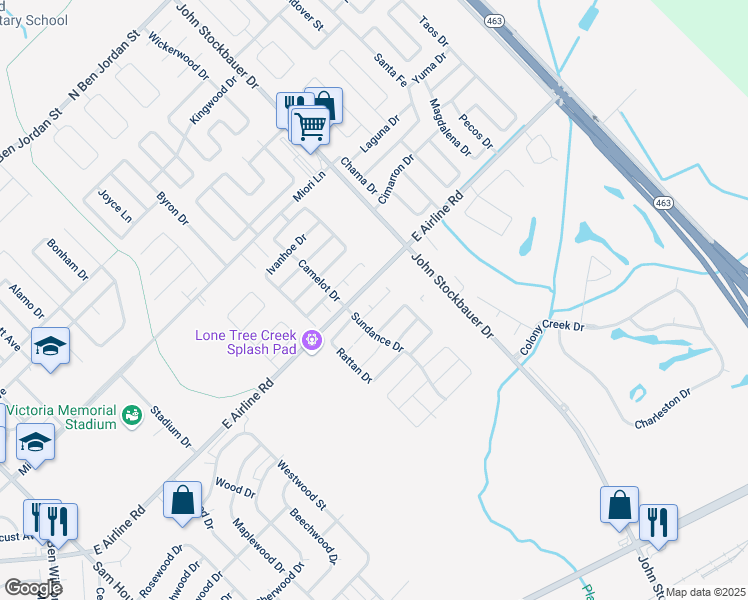 map of restaurants, bars, coffee shops, grocery stores, and more near 101 Sunrise Court in Victoria