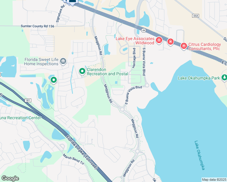 map of restaurants, bars, coffee shops, grocery stores, and more near 5200-5266 Heritage Boulevard in Wildwood