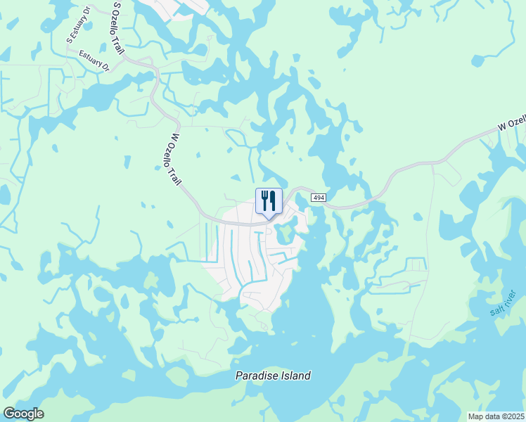 map of restaurants, bars, coffee shops, grocery stores, and more near 14035 West Ozello Trail in Crystal River
