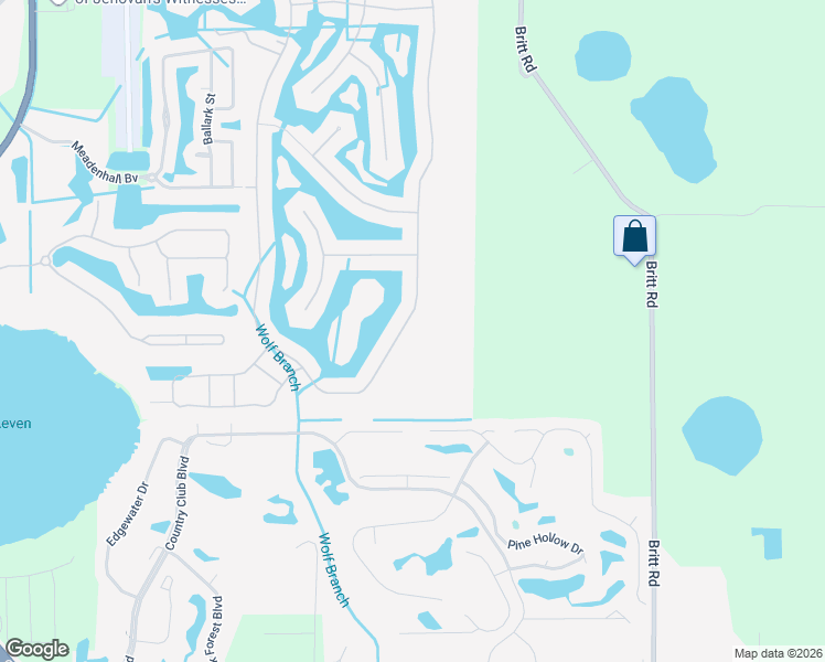 map of restaurants, bars, coffee shops, grocery stores, and more near 8497 Bridgeport Bay Circle in Mount Dora