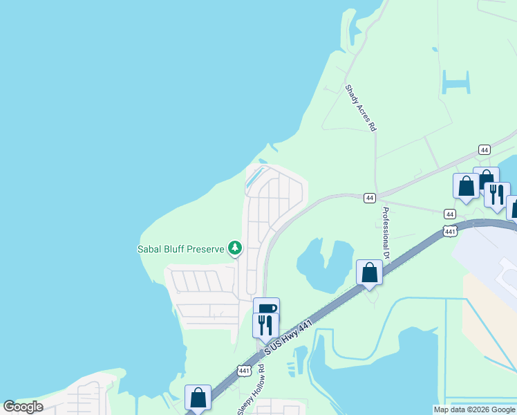 map of restaurants, bars, coffee shops, grocery stores, and more near 7433 Harbor View Drive in Leesburg